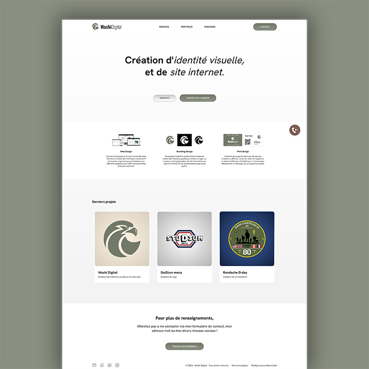 Landing page de Washi Digital