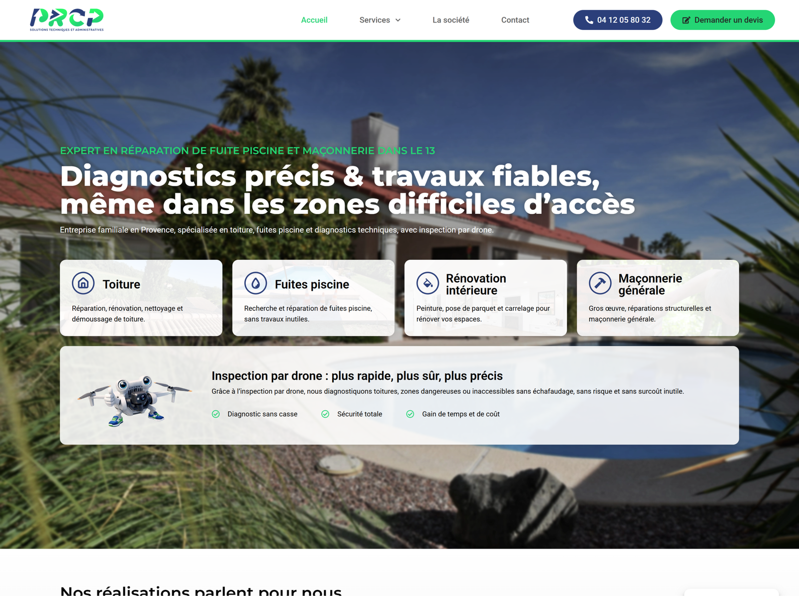 page d'accueil PRCP